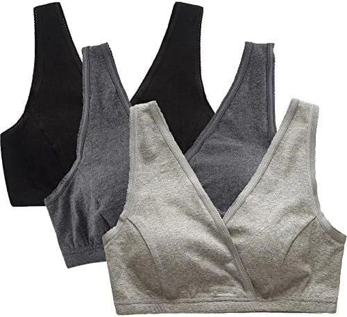 cakye 3 pack maternity nursing sleep bra breastfeeding cotton bralette