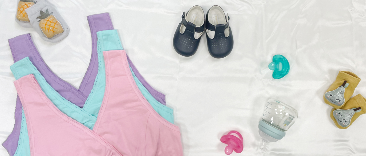 CAKYE nursing bras collection — wide-format lifestyle